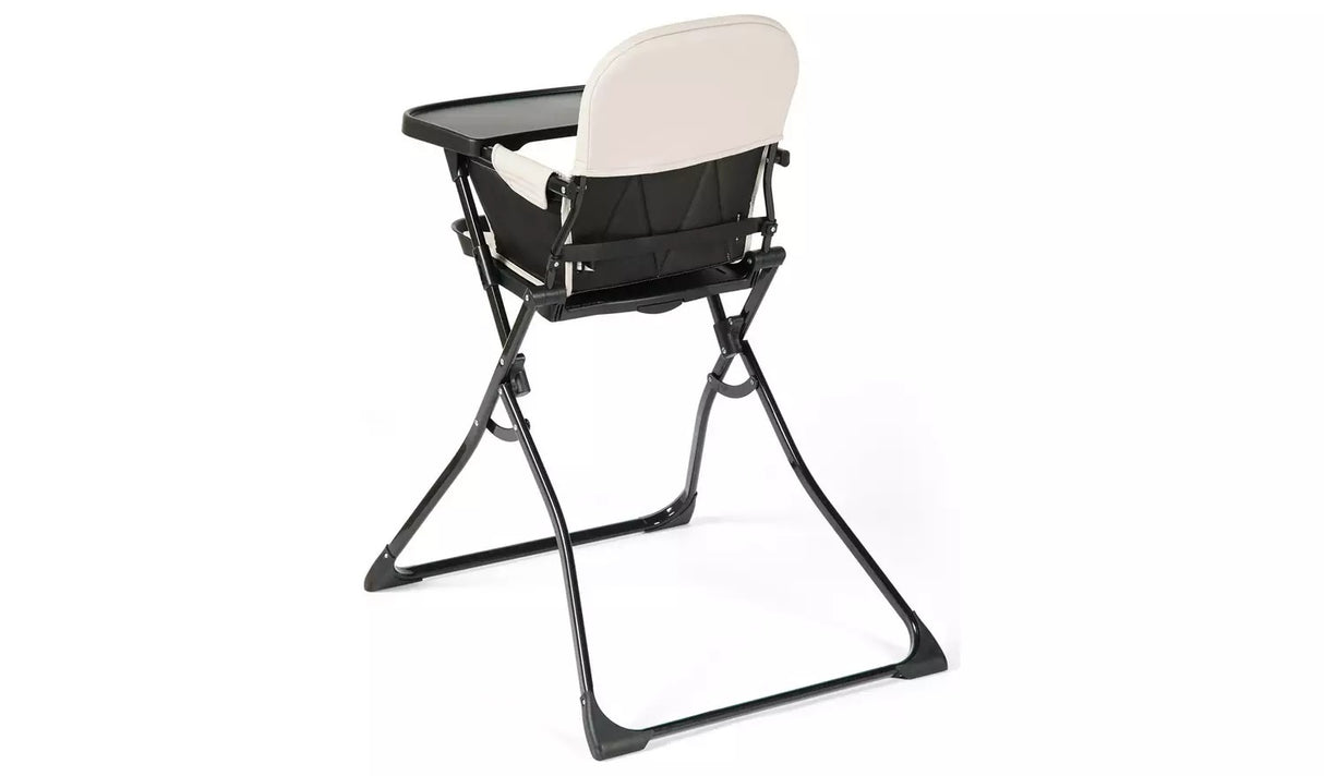 NEW Ickle Bubba Flip Magic Fold Highchair with Removable Tray Harness Pearl Grey