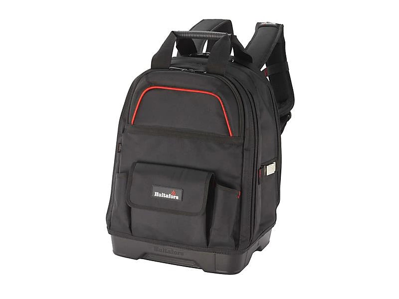 Hultafors 590120 Moulded Base Tool Backpack 42 Pockets 1680D - Black/Red