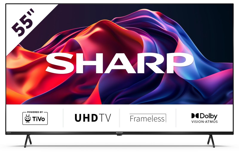 Sharp 55GK4145K 4K Ultra HD 60Hz Frameless 55'' Smart LED TV - Black