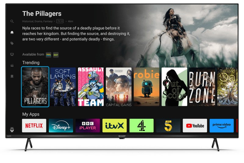 Sharp 55GK4145K 4K Ultra HD 60Hz Frameless 55'' Smart LED TV - Black