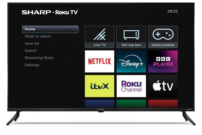 Sharp Roku 43HJ4125K 4K Ultra HD LED USB/HDMI Frameless 43'' Smart TV Black