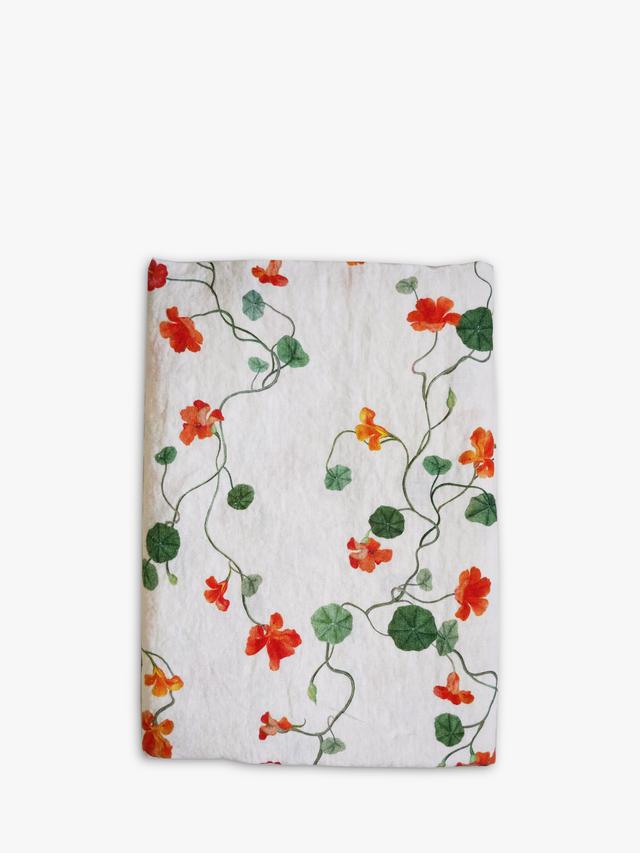 By Hope Summer Climber Nasturtium Linen Tablecloth - 250 x 143cm - Multi