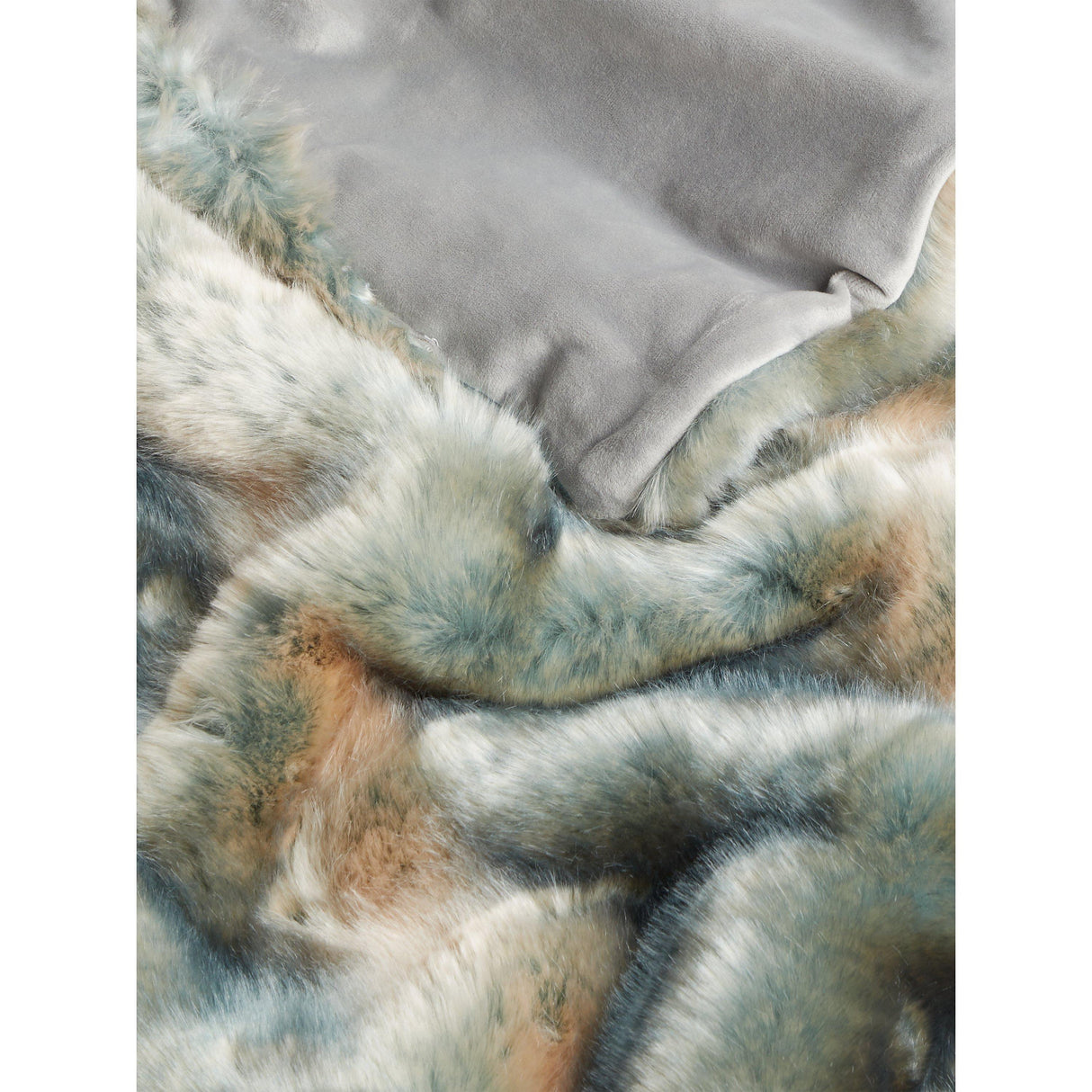 John Lewis Faux Fur Polyester Bedspread Throw - Tourmaline - W150 x D200cm