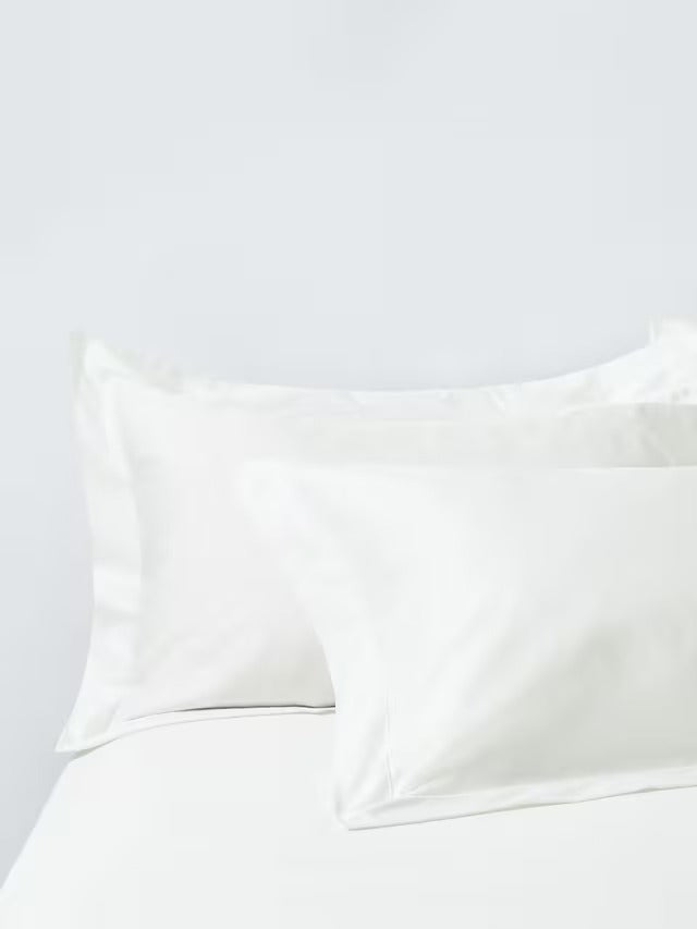 John Lewis Luxury Egyptian Cotton Sateen 600 Thread King Duvet Cover - White