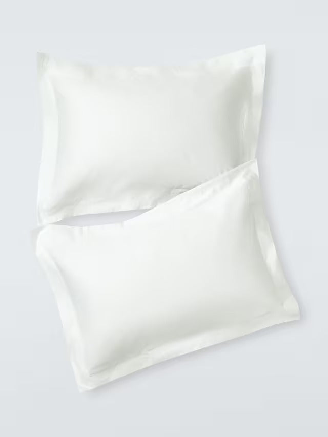 John Lewis Luxury Egyptian Cotton Sateen 600 Thread King Duvet Cover - White