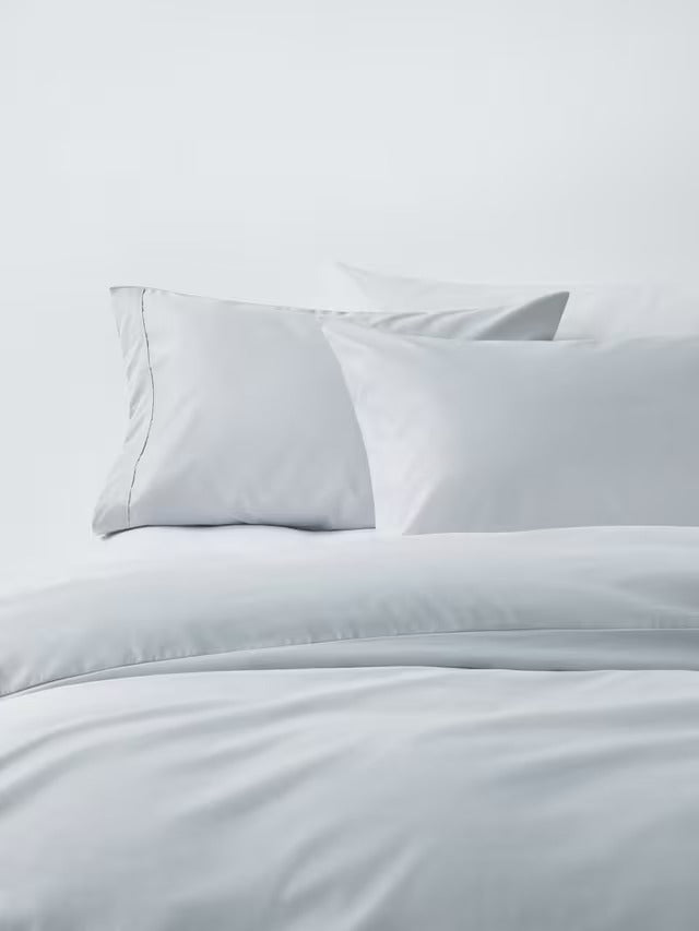 John Lewis Luxury Egyptian Cotton Sateen Duvet Cover - Grey Mid - Super King