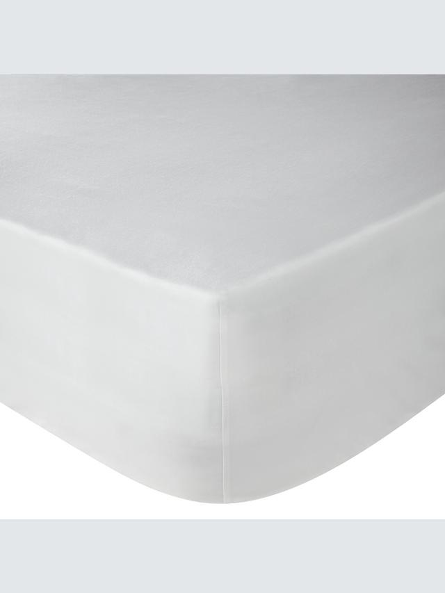 John Lewis Crisp & Fresh Cotton 200 TC Small Double Fitted Sheet - White