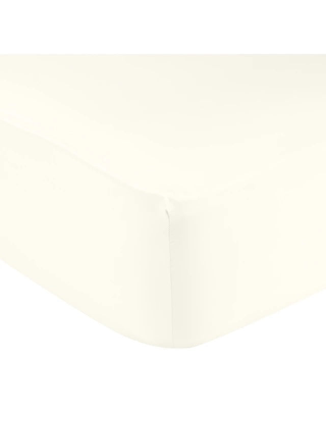 John Lewis Cotton 800 Thread Count Deep Fitted Sheet Super King - Cream - Kazoop