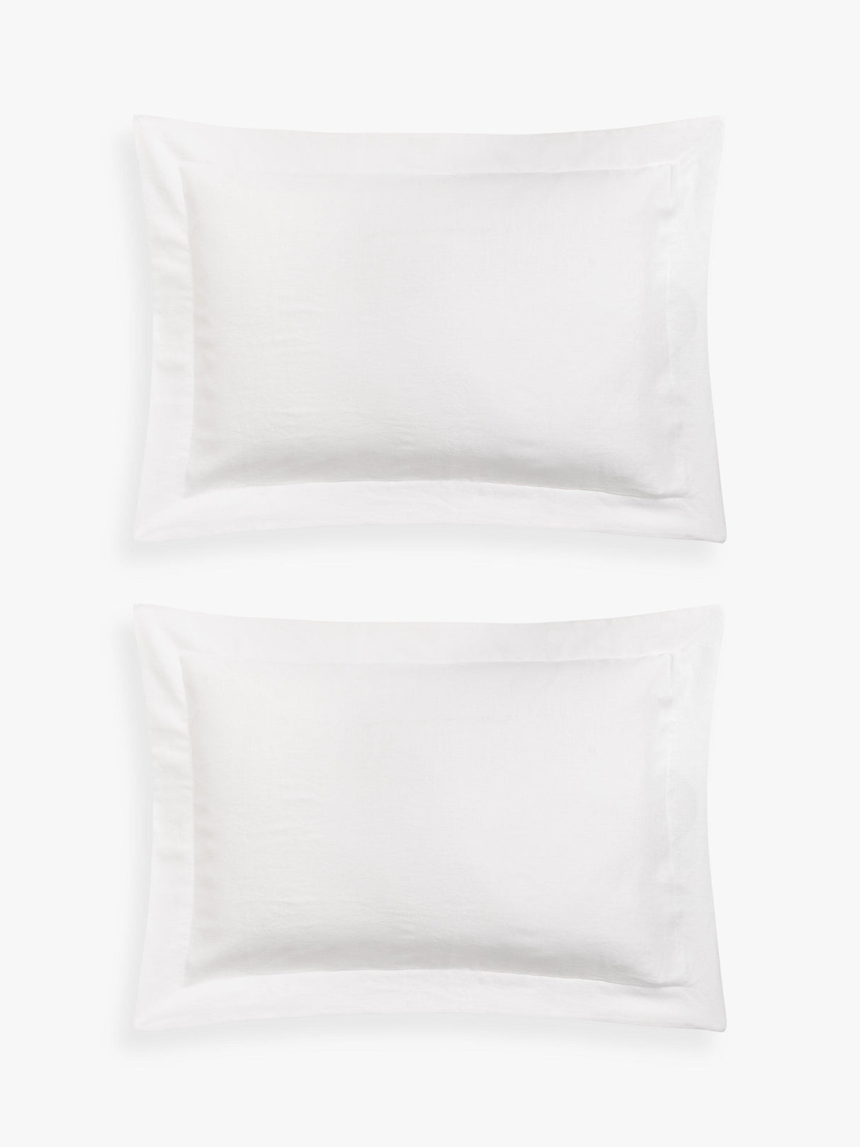 John Lewis Non Reversible Washed Linen Double Duvet Cover - Oyster White