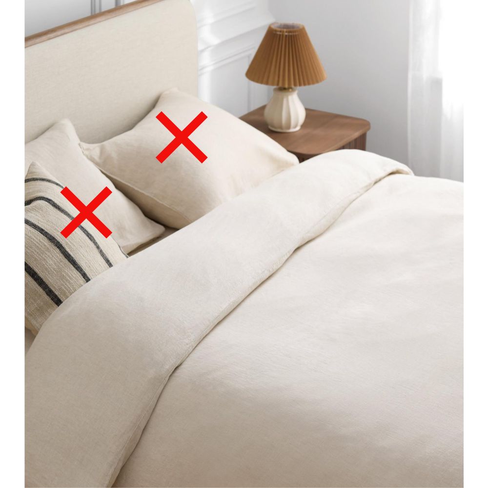 John Lewis Washed Linen Plain Classic Breathable Double Duvet Cover Natural