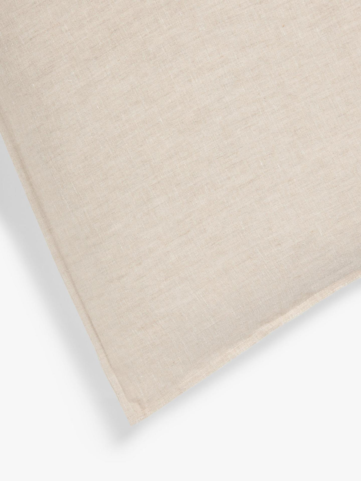 John Lewis Washed Linen Plain Classic Breathable Double Duvet Cover Natural