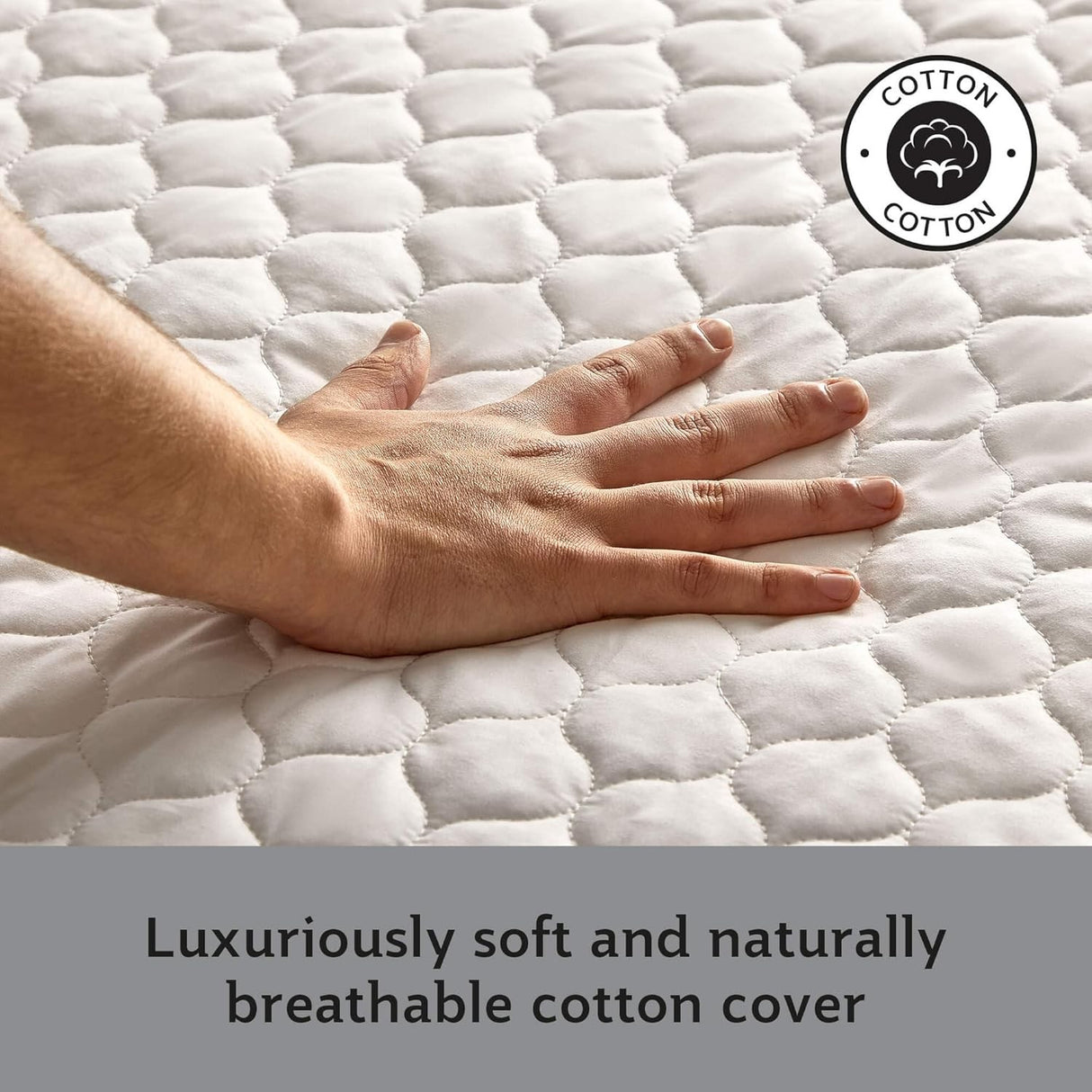 Sealy Side Sleeper Memory Foam Mattress Topper - White - 150 x 200cm King