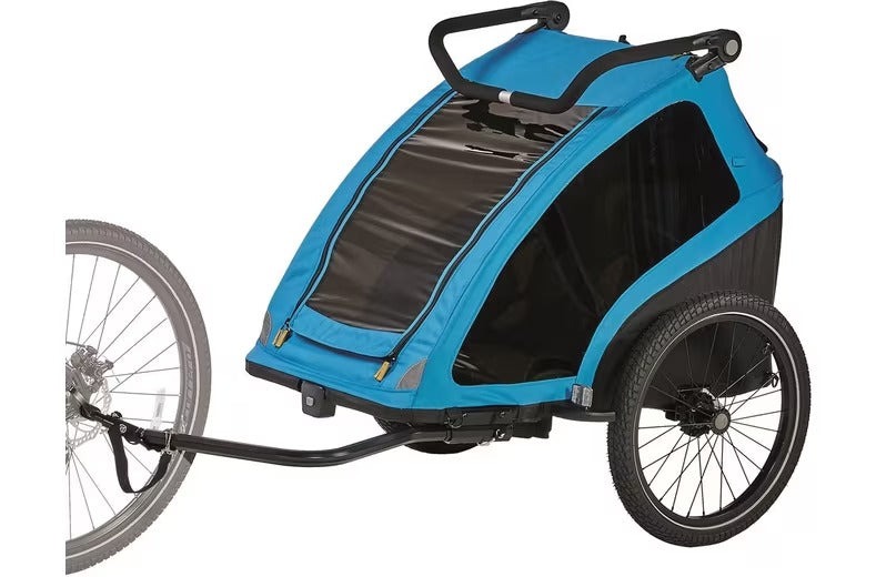 Halfords Advanced Double Bike Adjustable Foldable Trailer - 19kg - Blue