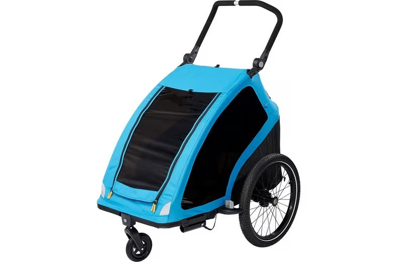 Halfords Advanced Double Bike Adjustable Foldable Trailer - 19kg - Blue