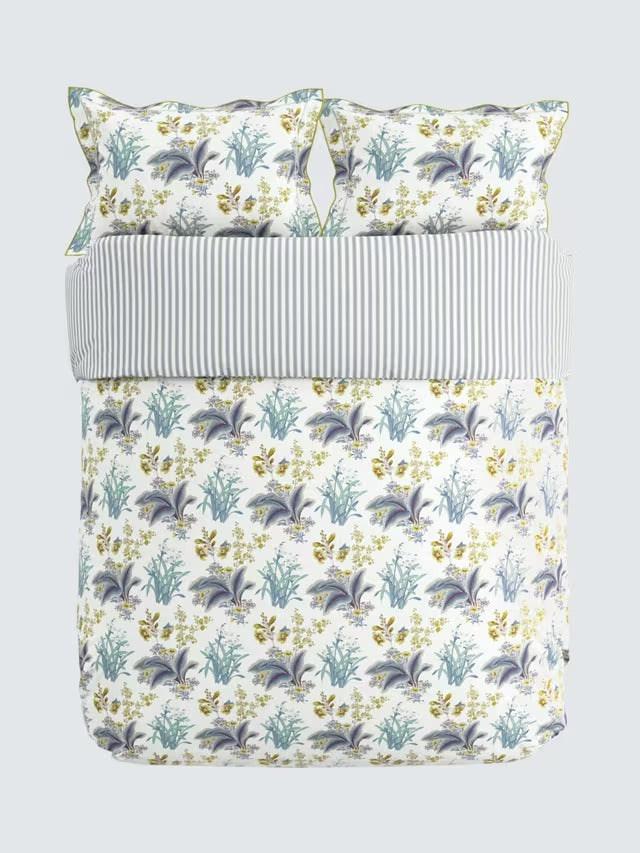 Sanderson Enys Garden Cotton Sateen Duvet Cover Set - Multi - King Size