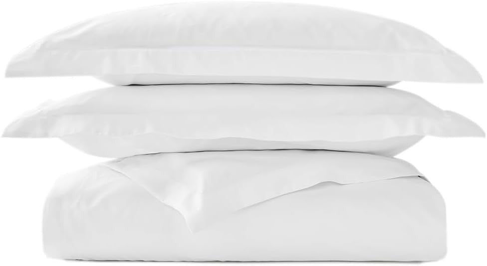 Christy Premium Soft Cotton Sateen 500TC White Duvet Cover Set - King Size