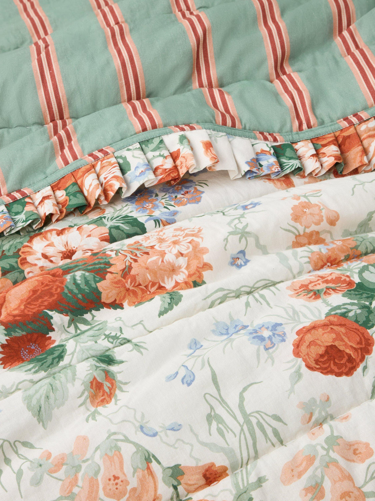 John Lewis x Sanderson Stapleton Quilted Bedspread 220 x 200cm - Parchment
