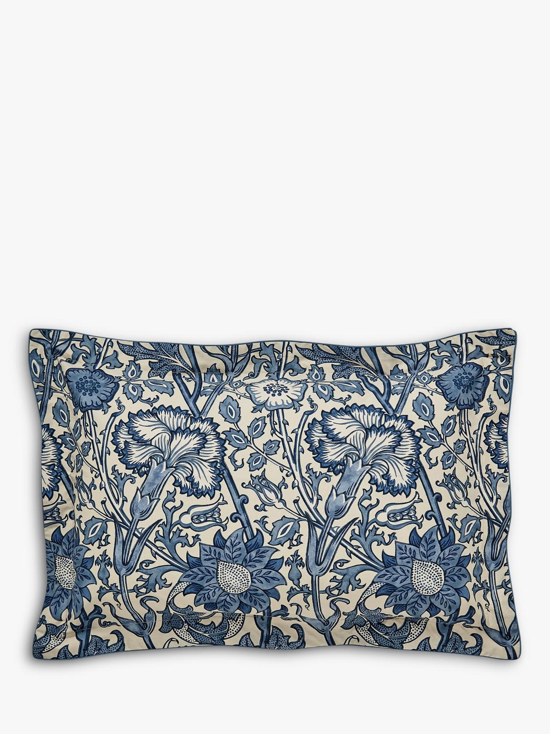 Morris & Co Pink and Rose 220TC Cotton Floral King Duvet Cover Set - Blue