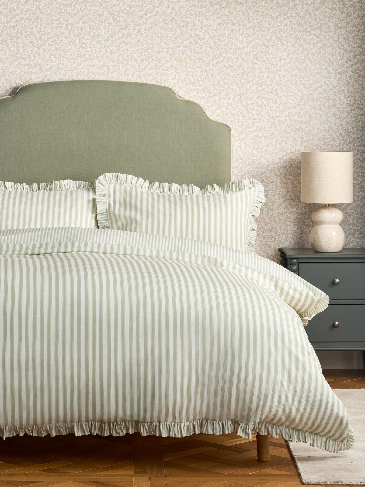 John Lewis x Sanderson Pinetum 220TC Super King Duvet Cover Set - Sweet Pea