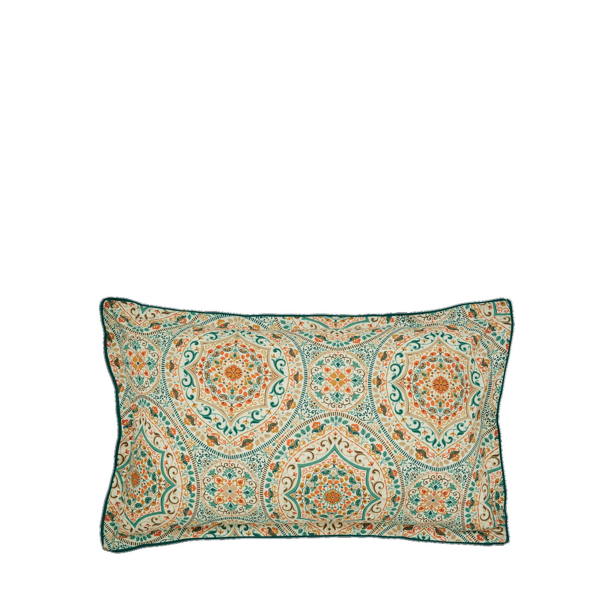 Bedeck of Belfast Addison Cotton Duvet Cover Set - Gold Teal - Super King