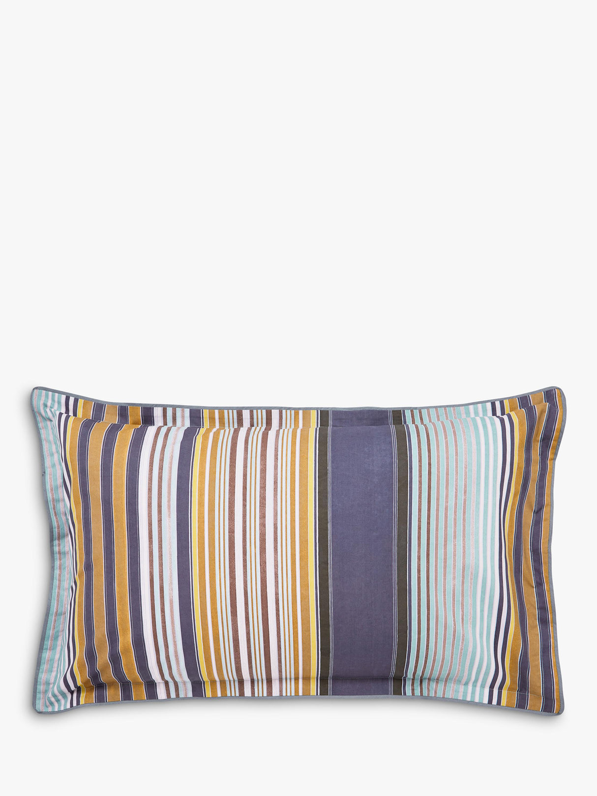 Bedeck of Belfast Aldin Stripe Cotton Duvet Cover Set - Celadon - King Size