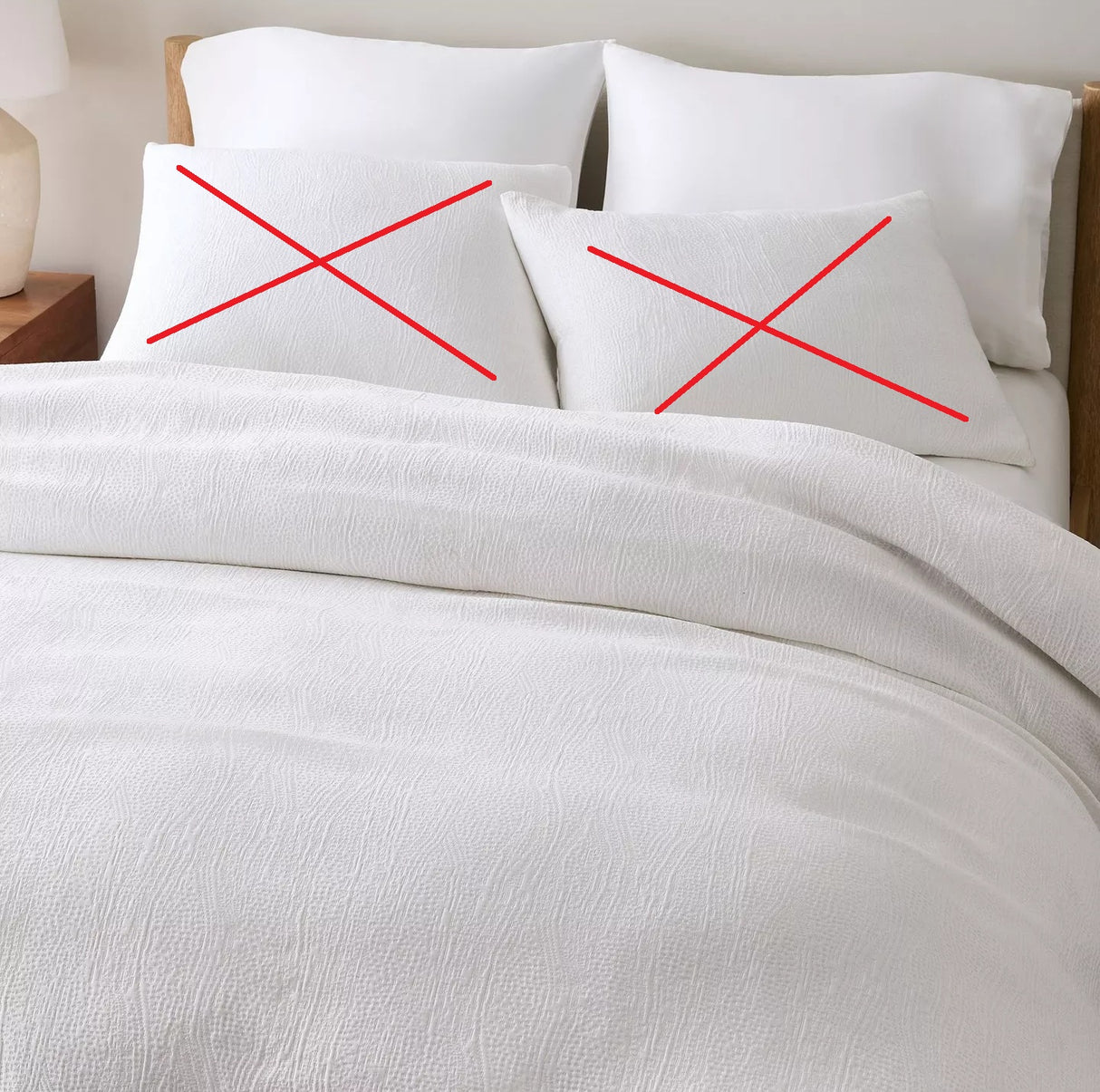 West Elm Cotton Blend Matelasse Lyocell Duvet Cover - White - Super King