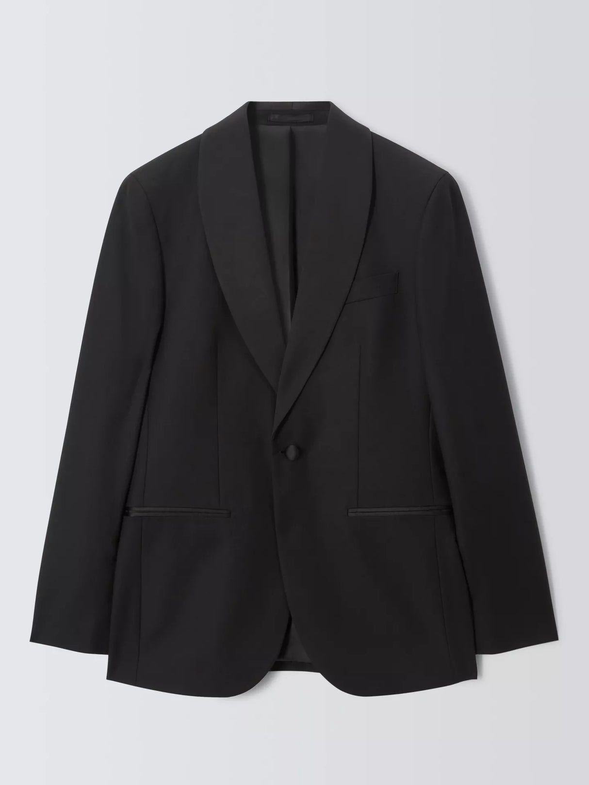 John Lewis Men's Black Basket Weave Regular Shawl Collar Dinner Jacket - 46S