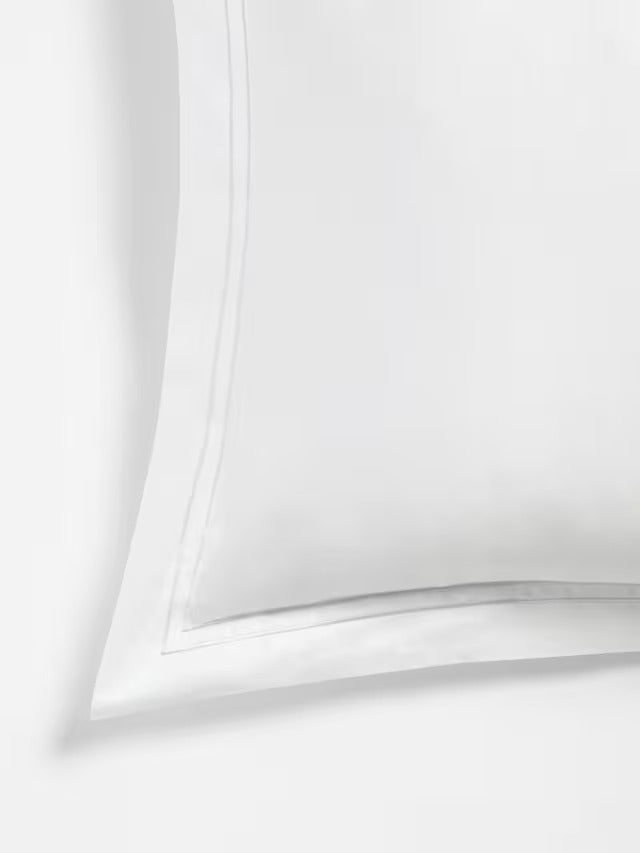 John Lewis Dalton 800 TC Egyptian Cotton Duvet Cover - White - Super King