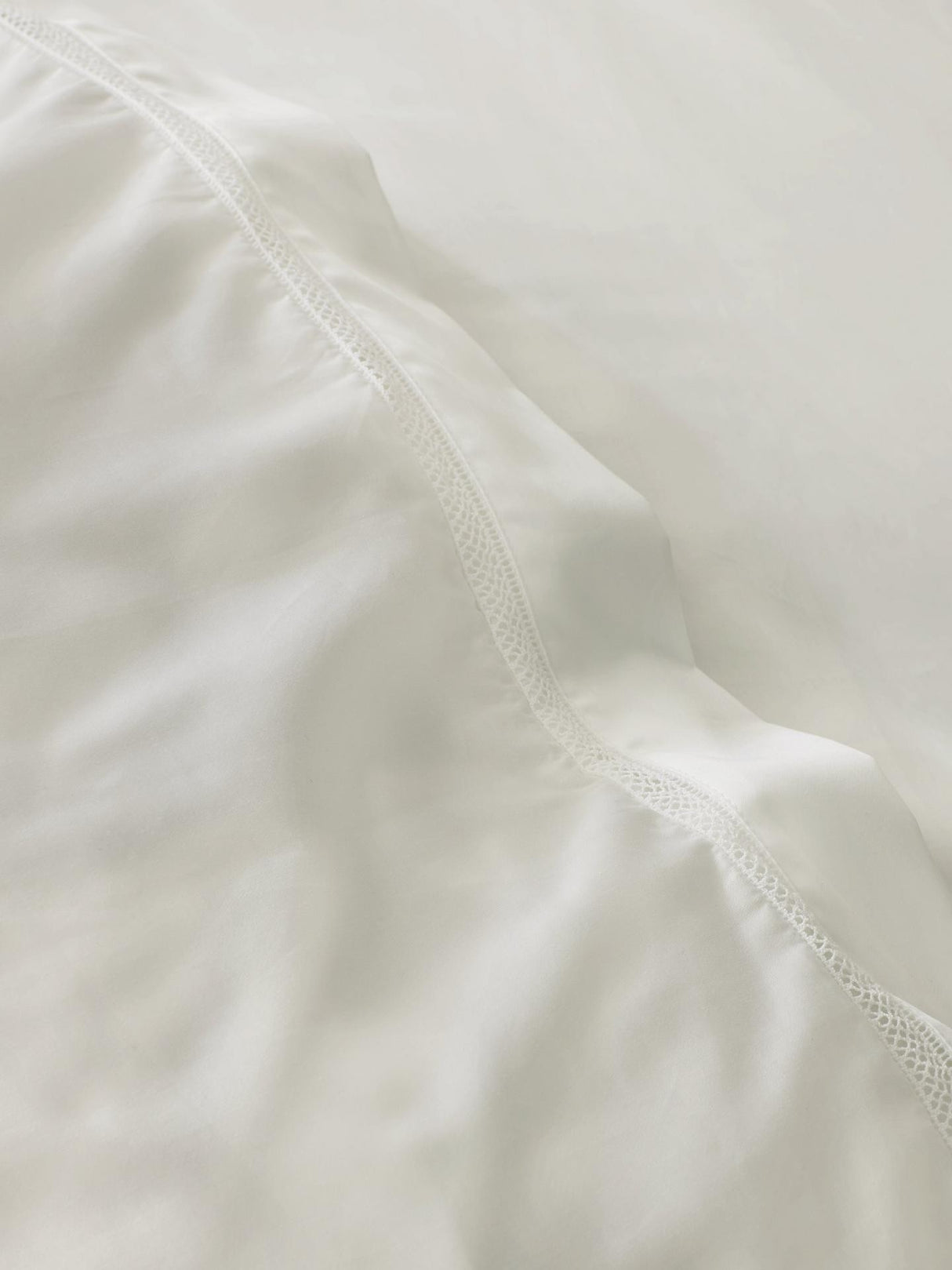 John Lewis Garda Lattice Egyptian Cotton Duvet Cover - Cream - Super King