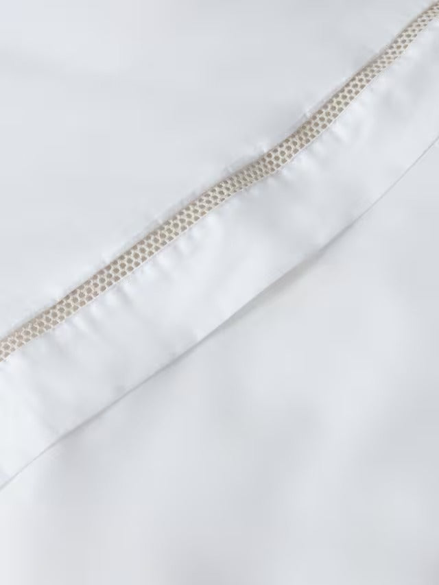 John Lewis Harper 400 Thread Count Cotton King Duvet Cover Natural Champagne