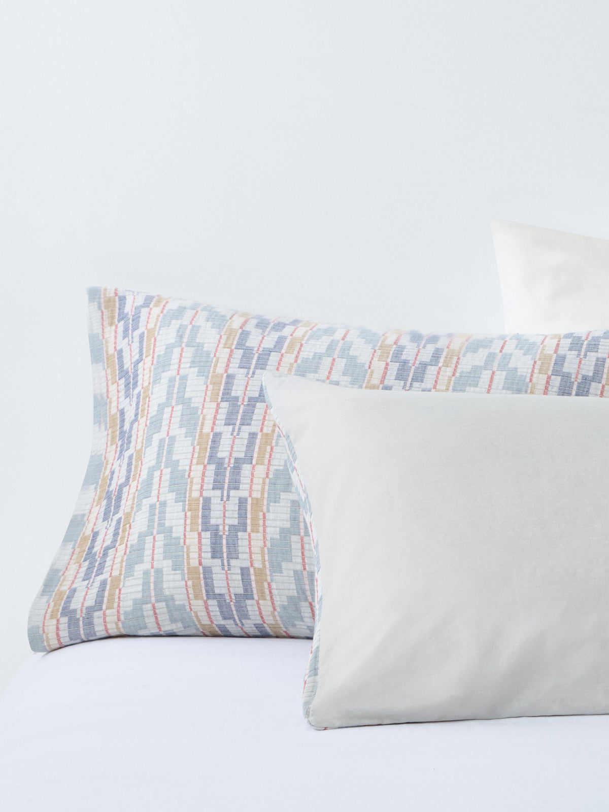 John Lewis Merida Chevron Pure Cotton Jacquard King Duvet Cover Set - Multi