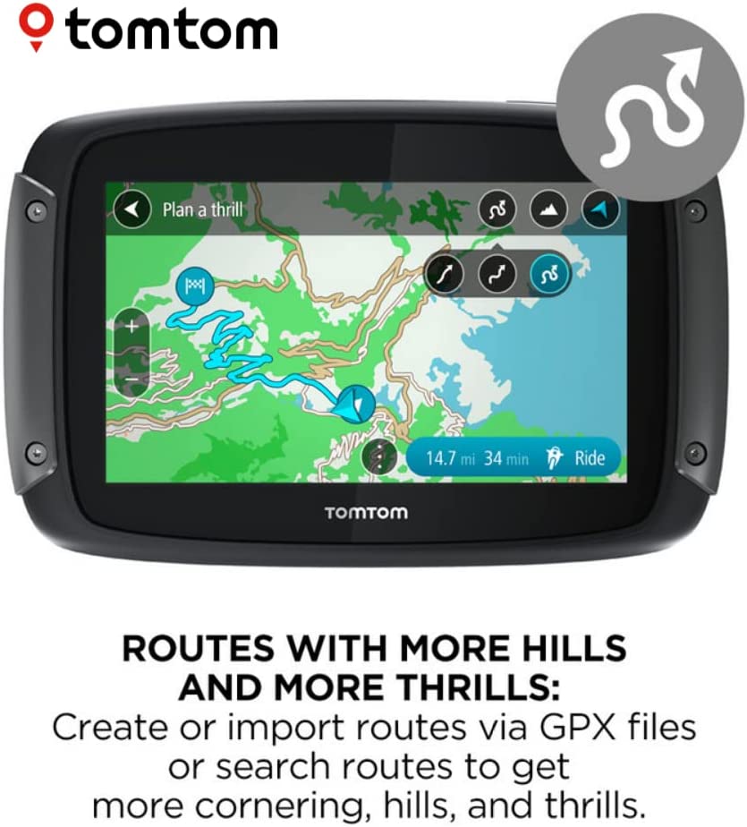 TomTom Rider 500 Motorcycle 4.3" Sat Nav GPS With Europe Maps - Black