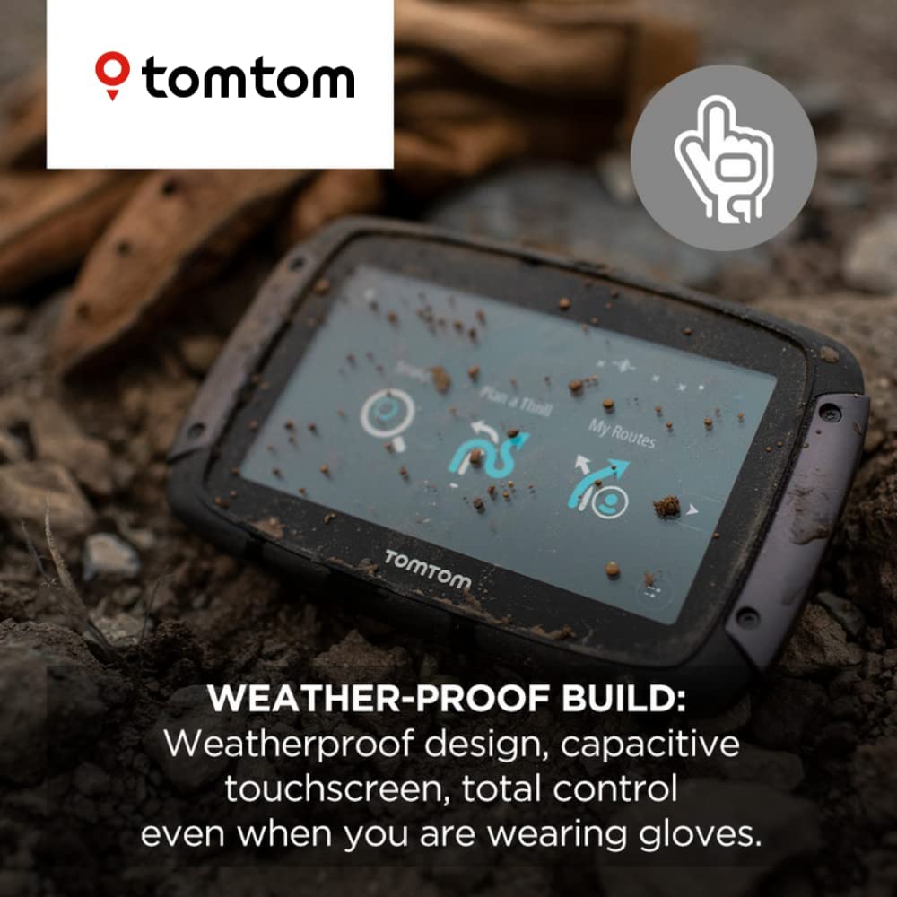 TomTom Rider 500 Motorcycle 4.3" Sat Nav GPS With Europe Maps - Black