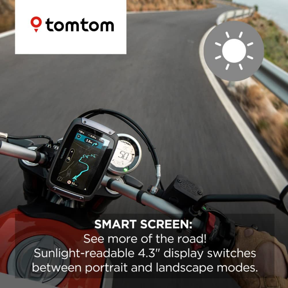 TomTom Rider 500 Motorcycle 4.3" Sat Nav GPS With Europe Maps - Black