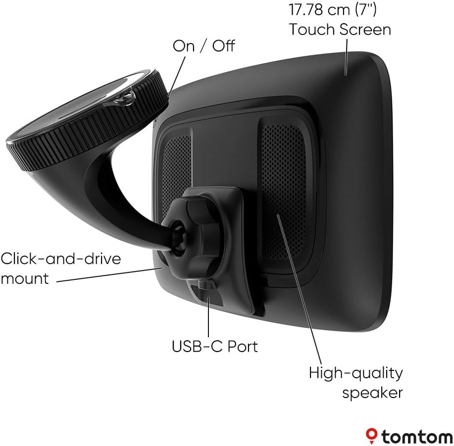 TomTom GO Camper Max 2nd Gen Campervan & Caravan 7'' Sat Nav - World Maps