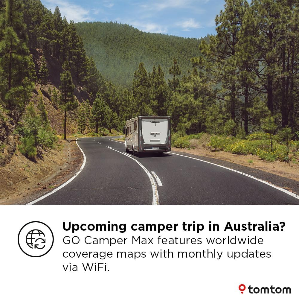 TomTom GO Camper Max 2nd Gen Campervan & Caravan 7'' Sat Nav - World Maps