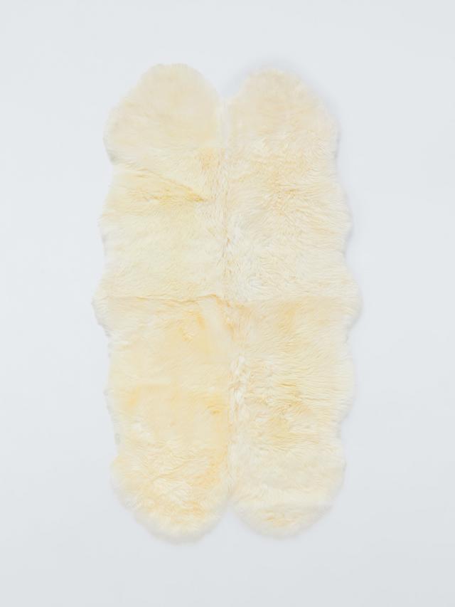 John Lewis New Zealand Genuine Wool Soft Quad Sheepskin Rug - Novelty- Ivory