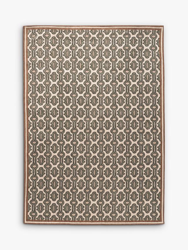 Sanderson Matmi Rectangular Abstract Rug - Avocado Green - L230 x W160cm