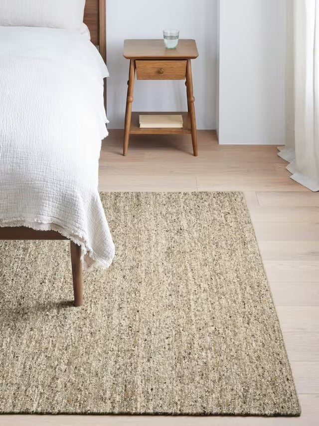 John Lewis Flecks Wool Rich Soft Textured Rug L180 x W120cm - Natural Fleck