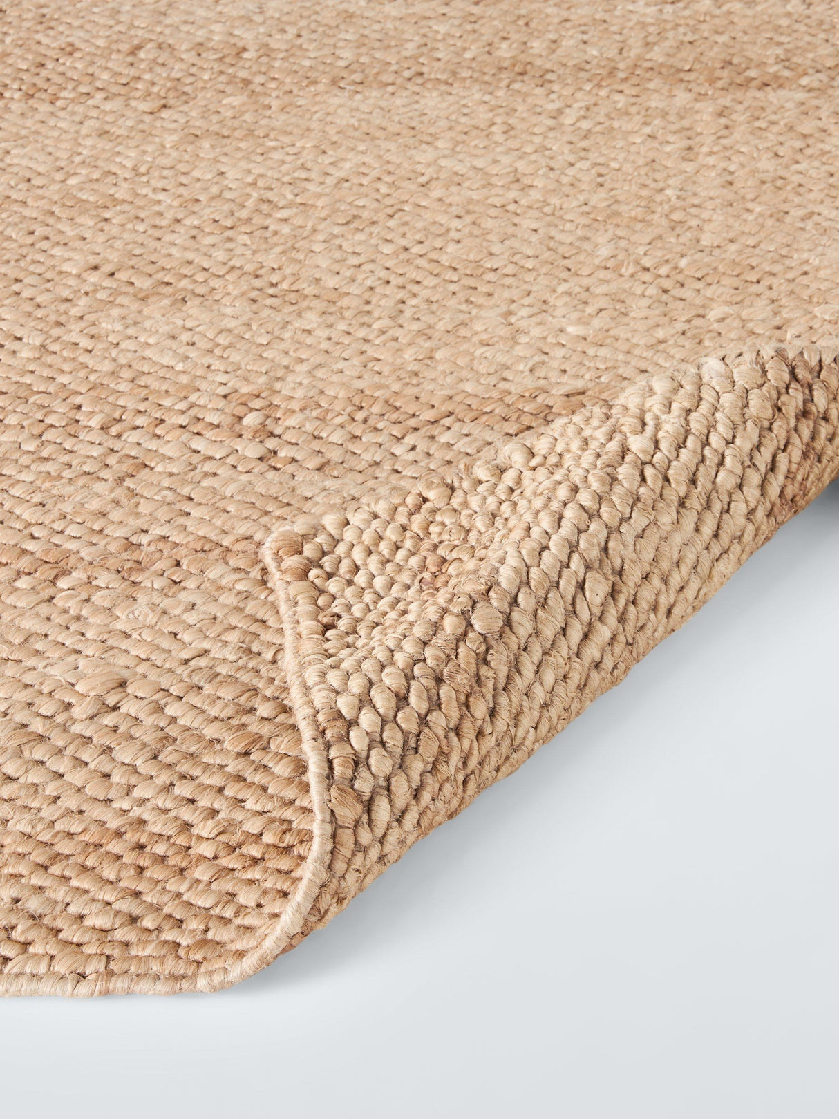 John Lewis Chunky Hand Woven Pure Jute Durable Rug L240 x W170cm - Natural