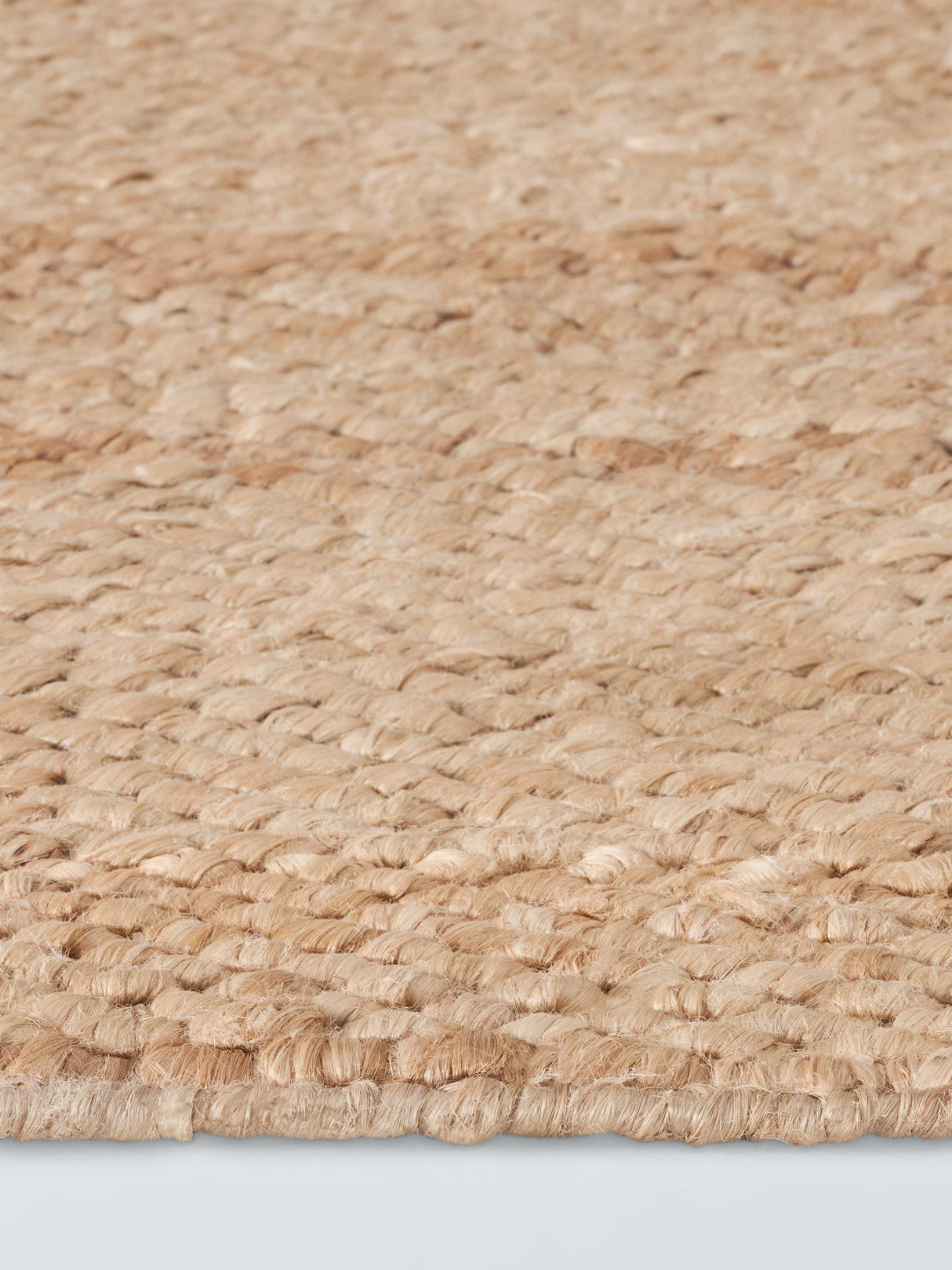 John Lewis Chunky Hand Woven Pure Jute Durable Rug L240 x W170cm - Natural