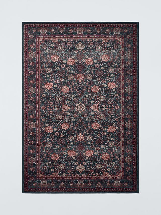 John Lewis Royal Heritage Floral Wool Rectangular Rug - Green L300 x W200 cm