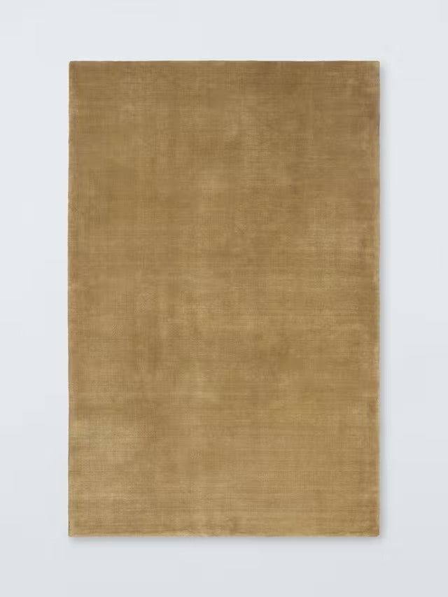 John Lewis Luxury Deep Pile Pure Wool Plain Rug - Tigers Eye - L300 x W200cm
