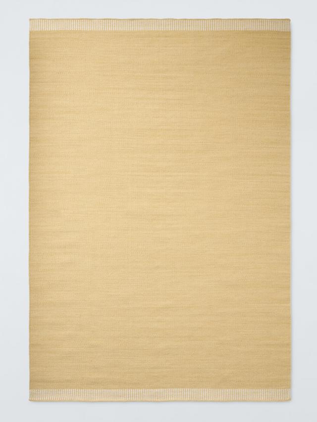 John Lewis Flatwoven Border Hand Woven Rich Runner Rug L240 x W170cm Butter