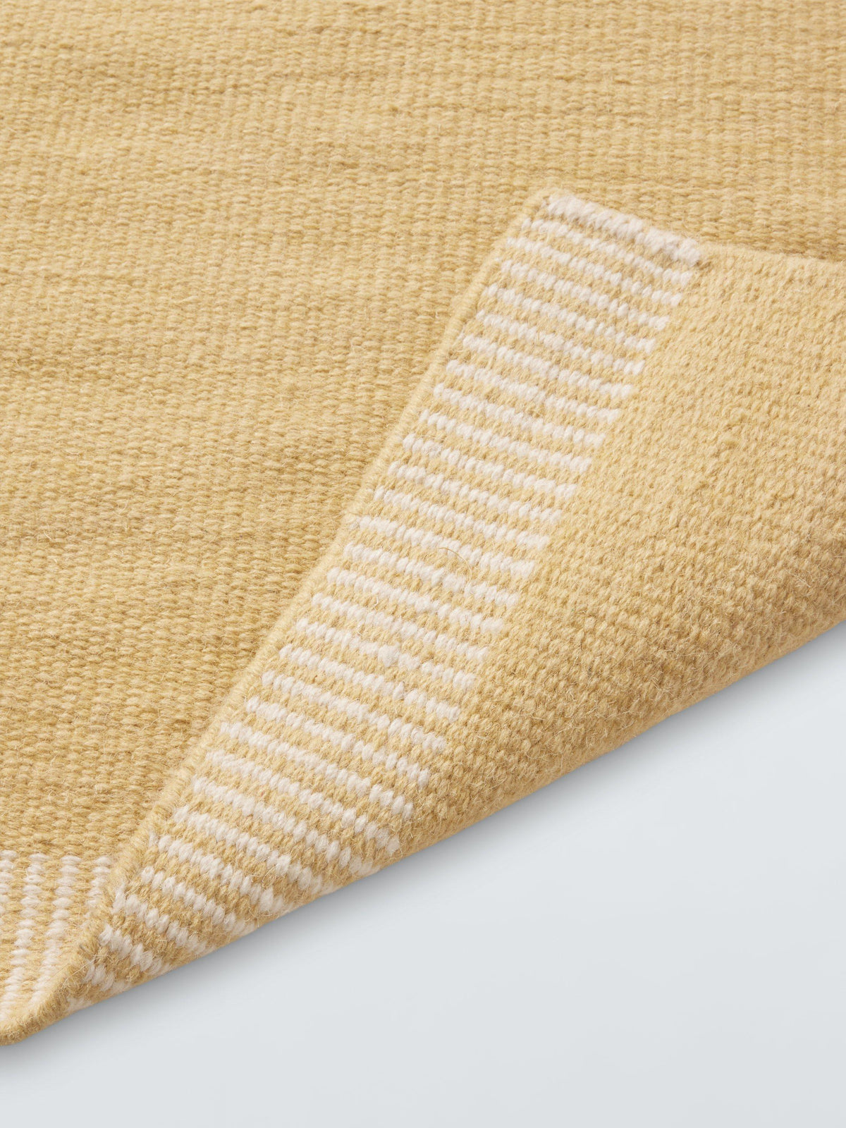 John Lewis Flatwoven Border Hand Woven Rich Runner Rug L240 x W170cm Butter