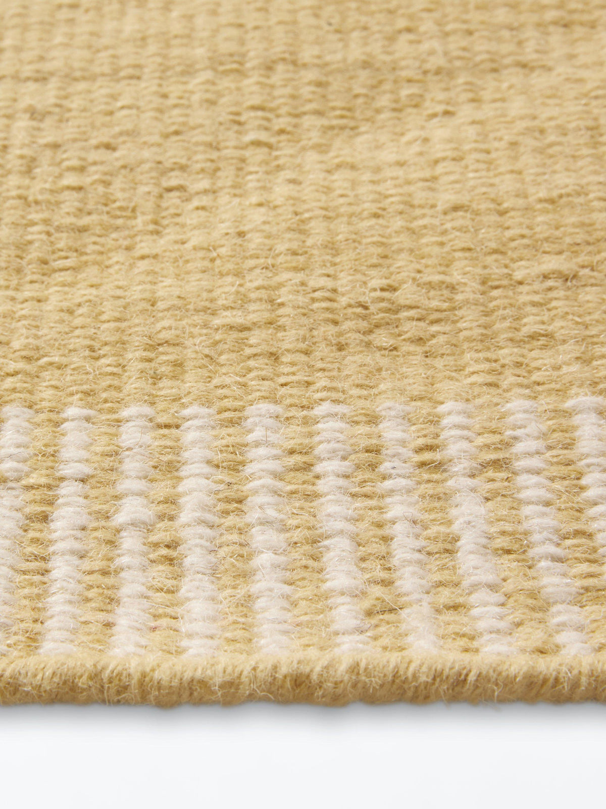 John Lewis Flatwoven Border Hand Woven Rich Runner Rug L240 x W170cm Butter