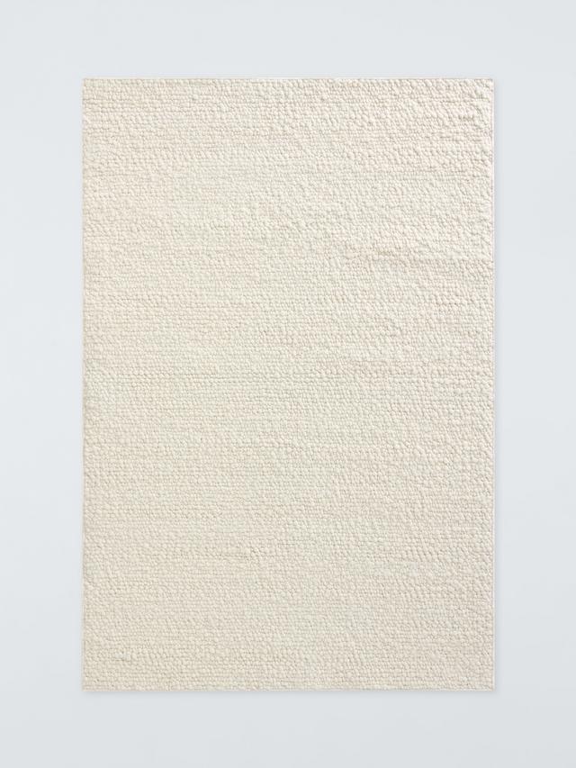 John Lewis Merino Wool Cotton Mix Soft Boucle Rug L300 x W200cm - White