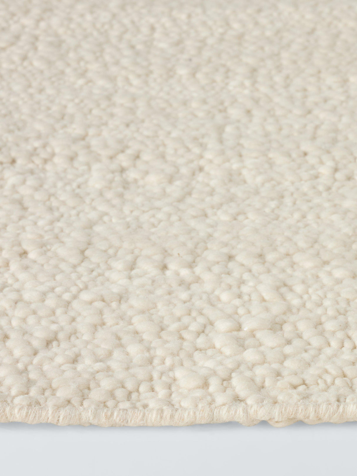 John Lewis Merino Wool Cotton Mix Soft Boucle Rug L300 x W200cm - White
