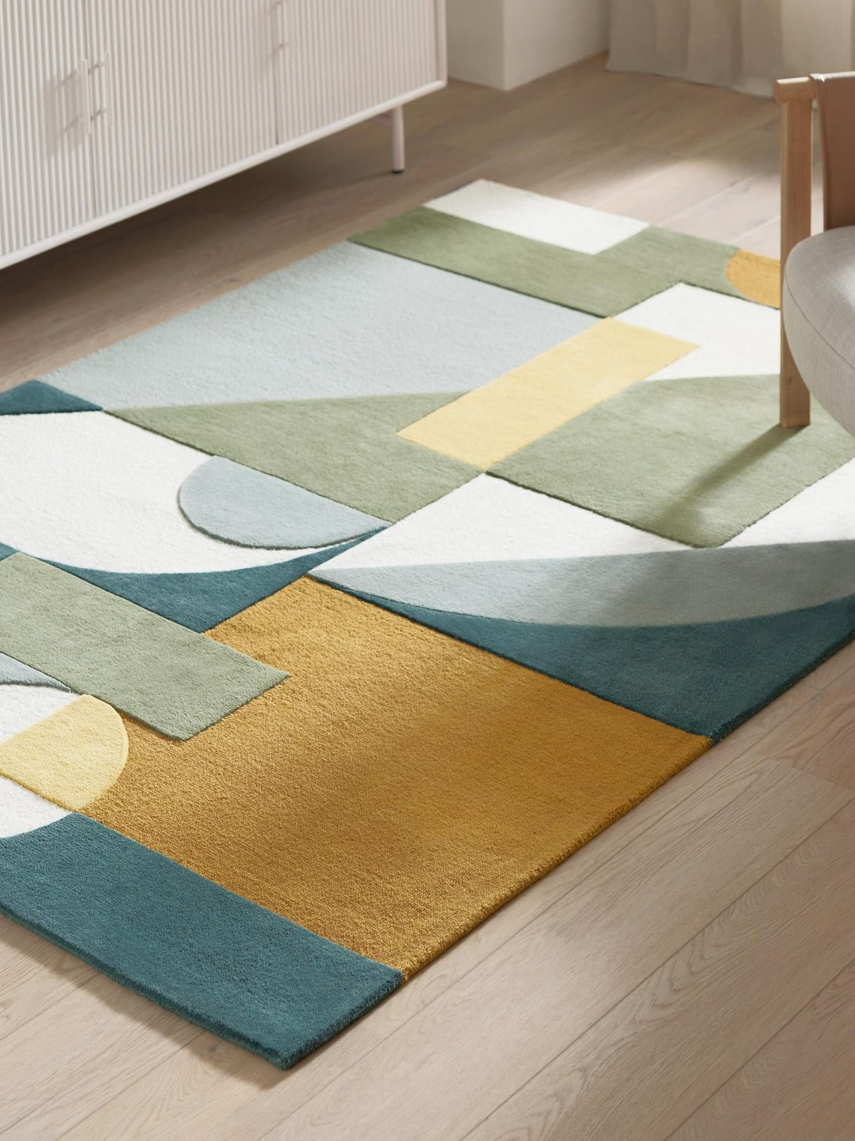 John Lewis Soren Hand Tufted Pure Wool Rectangular Rug L240 x W170cm - Green