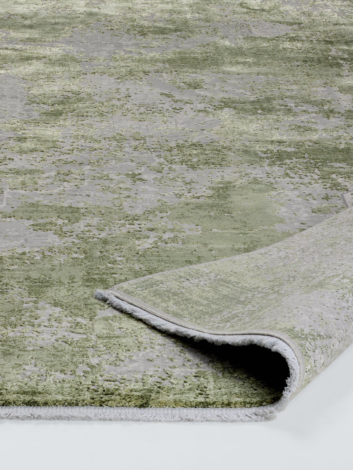 John Lewis Distressed Kazak Abstract Rectangular Rug L180 x W120cm - Green